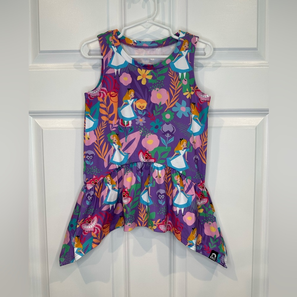Rags to raches Disney Alice In womderland‎ Top Size 3/4